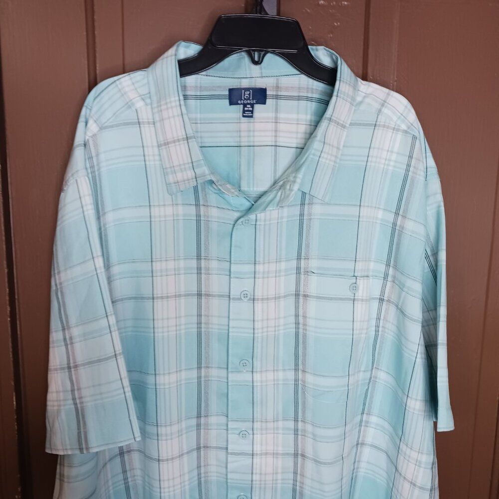 George Men's size 3XL Short Sleeve Button Down Shirt